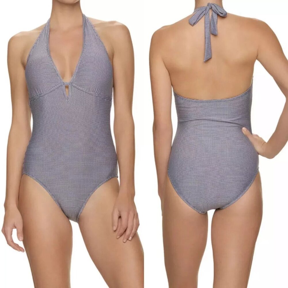 Draper James Helen Jon Keyhole XL Extra Large One piece Swim Suit Gingham Halter